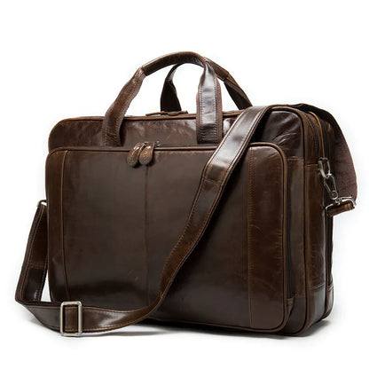 Men's Genuine Leather Hand-Carry Briefcase