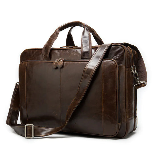 Men's Genuine Leather Hand-Carry Briefcase