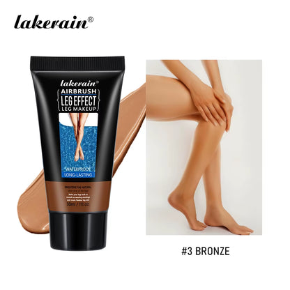 Lakerain Leg Makeup for Even Skin Tone Airbrush Liquid Body Foundation Moisturizing Tanning Skin Care
