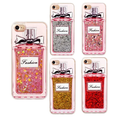 Heart Sequin Phone Case, Liquid Sand, Perfume Bottle Cover
