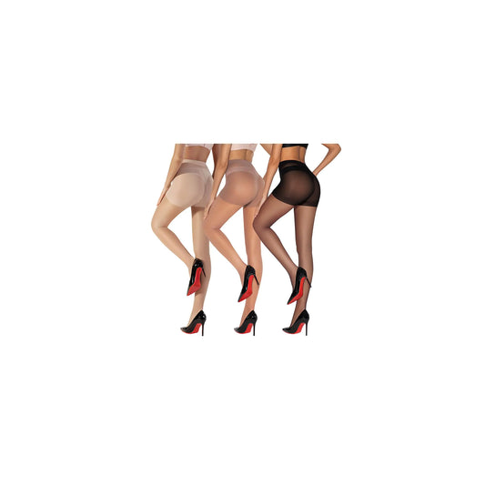 Honeysea Black Tights for Women - Nude Tights Sheer Tights Pantyhose for Women Stockings for Women Nylons for Women Control Top Pantyhose 20D Nude Pantyhose Sheer Black Tights for Women Under Dress