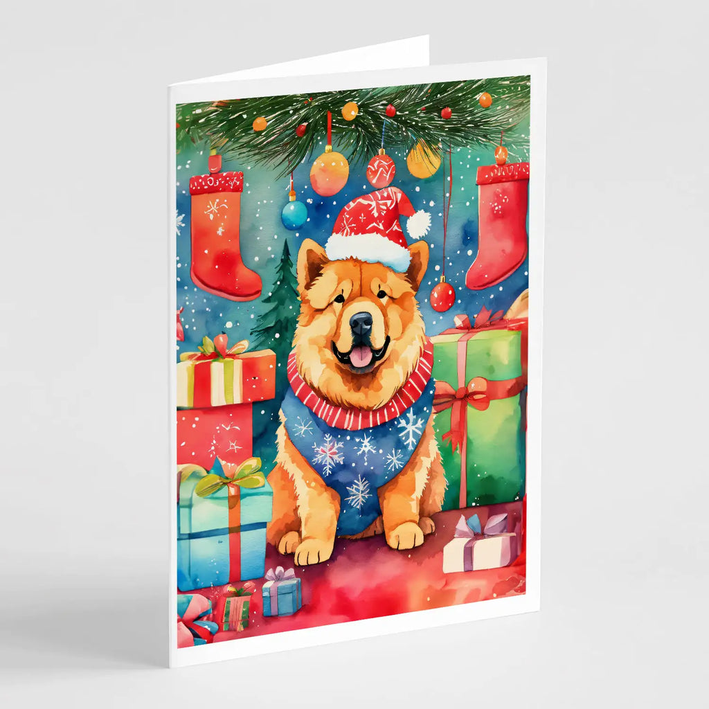 Chow Chow Christmas Greeting Cards Pack of 8