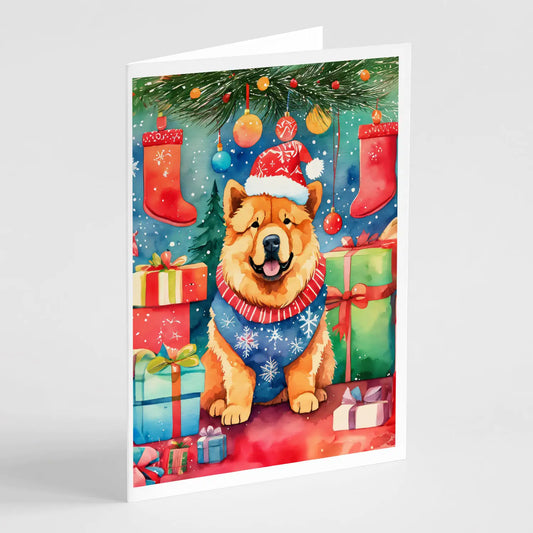 Chow Chow Christmas Greeting Cards Pack of 8