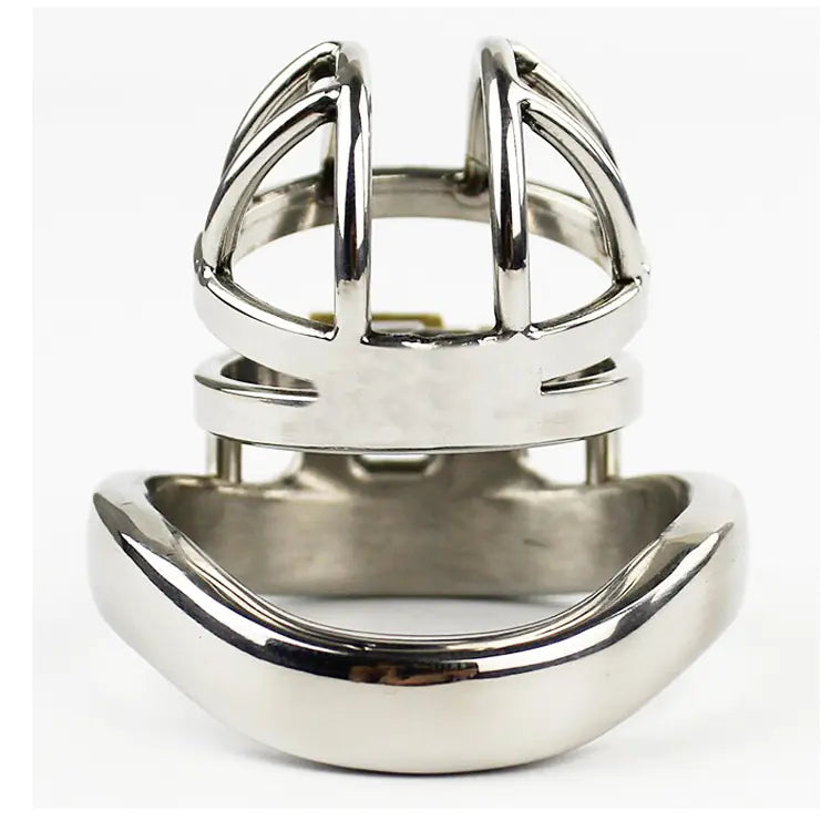 CB6000S Stainless Steel Male Chastity Lock with Curve Ring