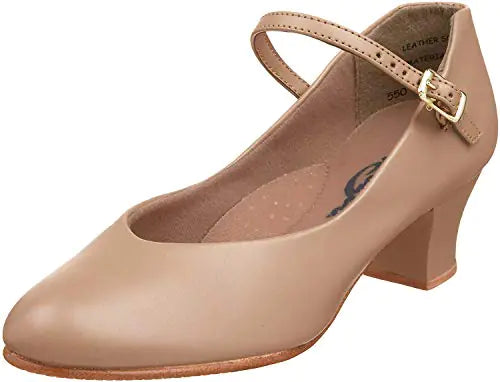 Capezio Jr. Footlight Character Shoe Caramel 5.5 W