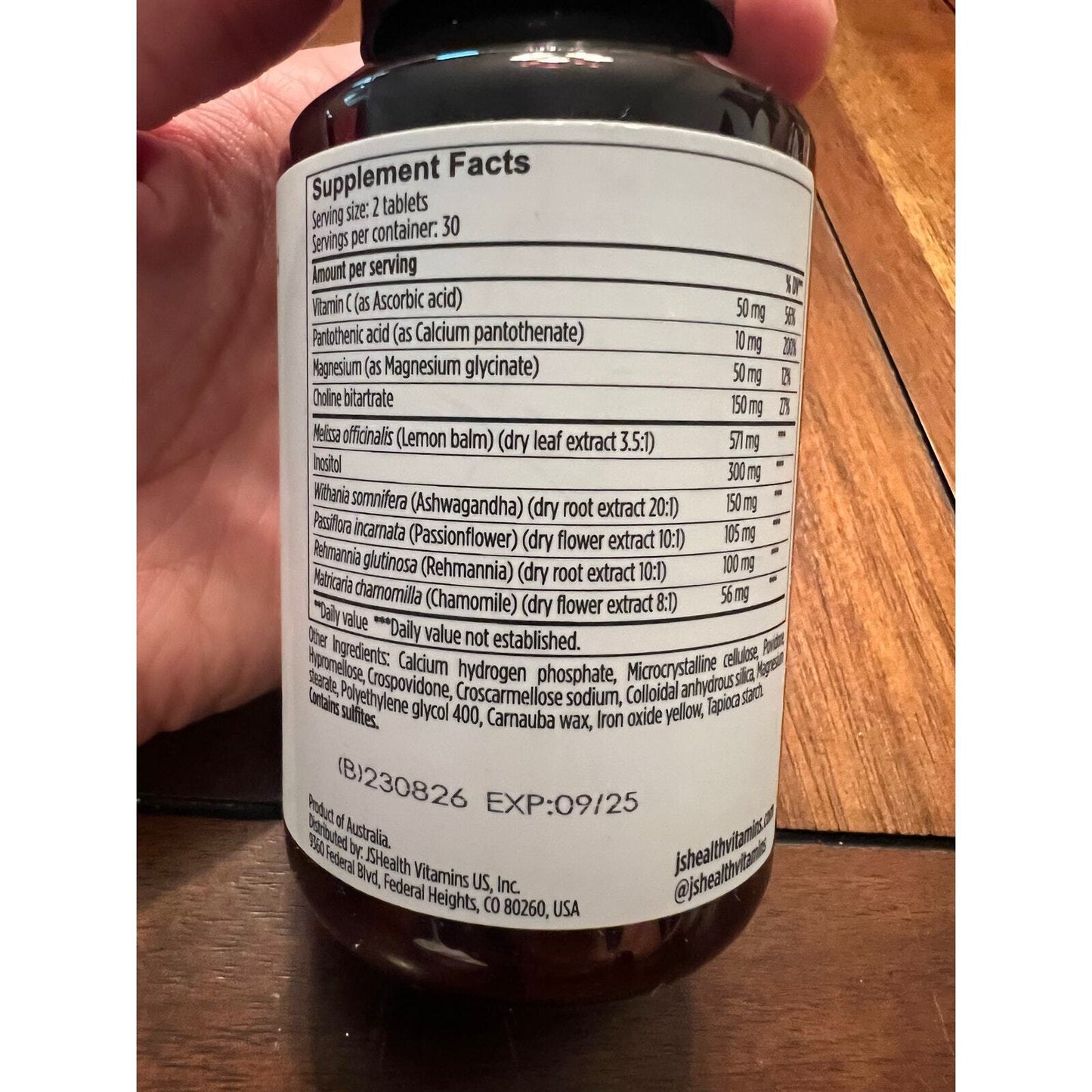 JS Health - Calm & Destress Supplements Exp 09/2025