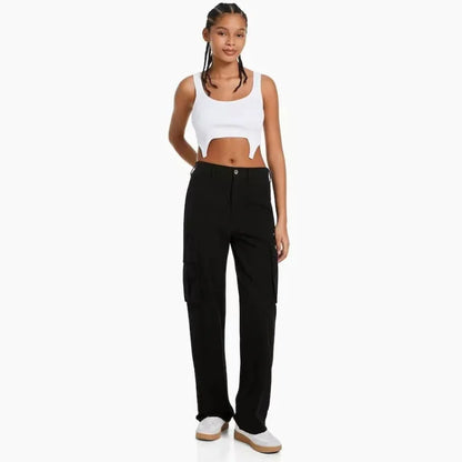 Straight-Leg Cargo Jeans
