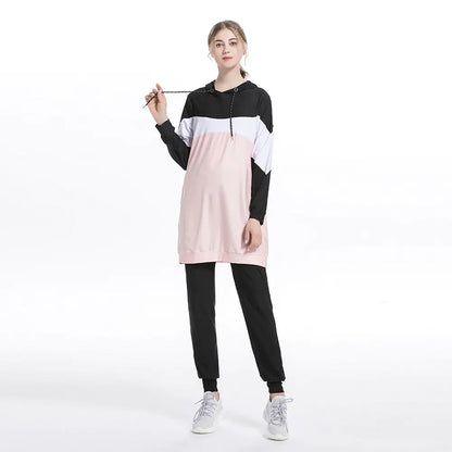 Middle Eastern Muslim Casual Hooded Tracksuit Set