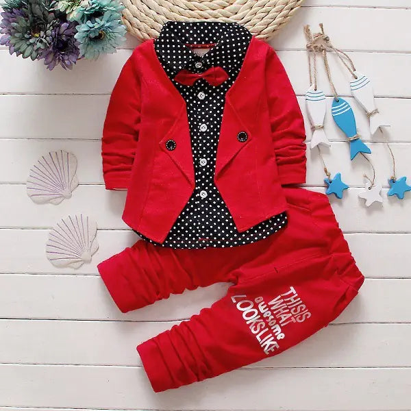 Kids Spring Autumn Tracksuit Set with T-Shirt and Pants