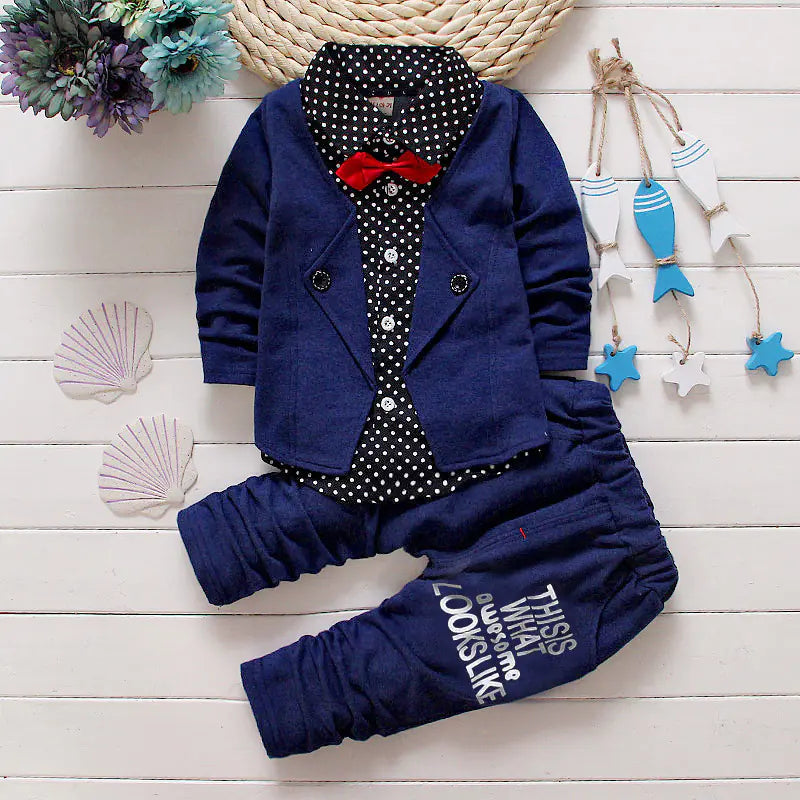 Kids Spring Autumn Tracksuit Set with T-Shirt and Pants