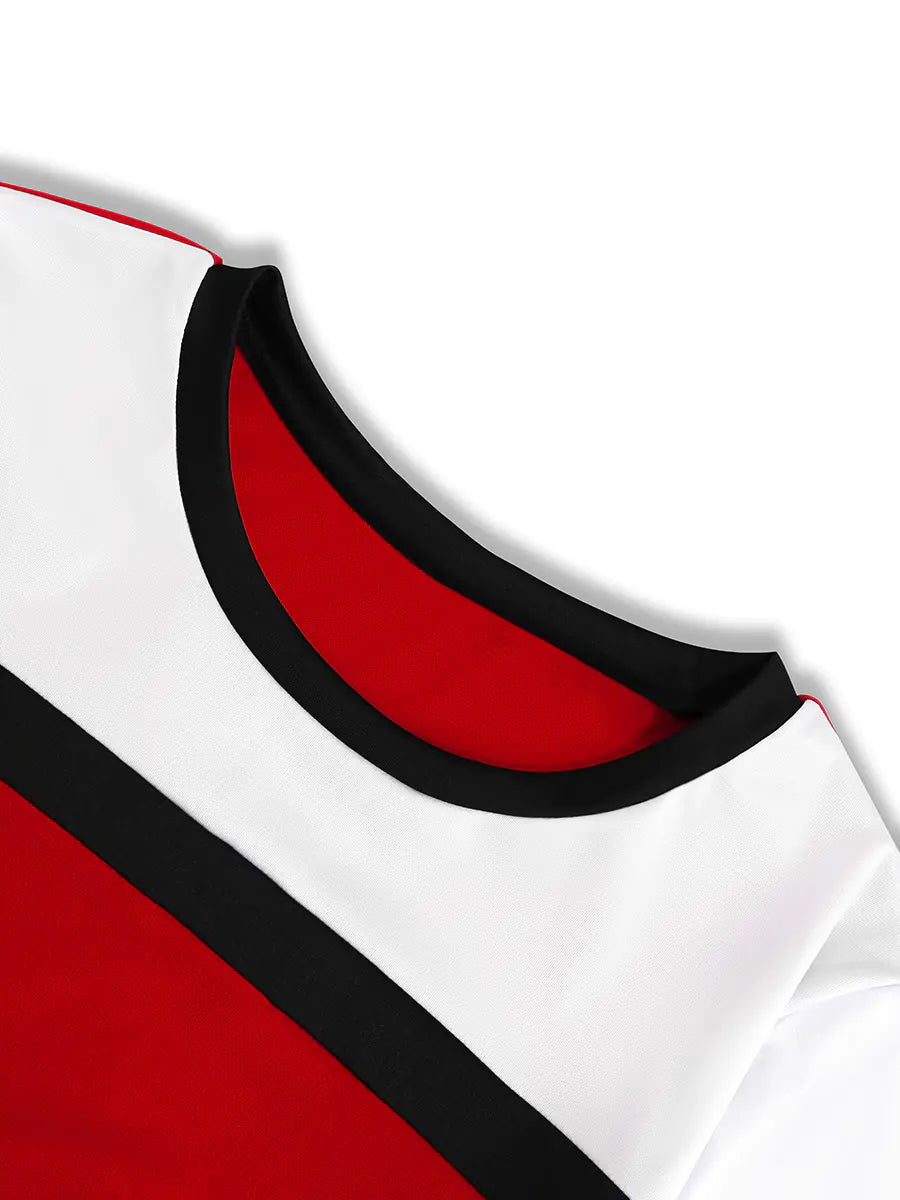 Plus Size Women’s Two-Piece Patchwork Tracksuit Set