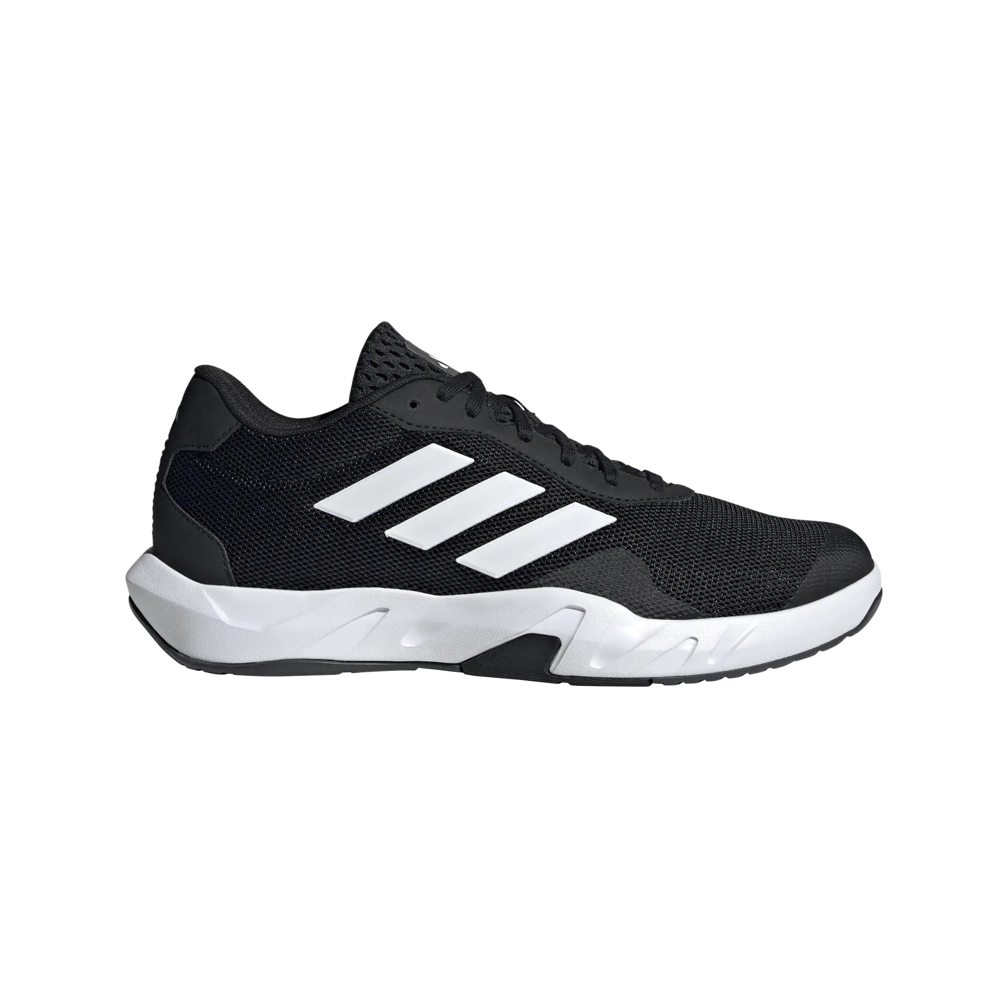 Adidas Mens Amplimove Training Sneaker Black/White/Grey 10.5