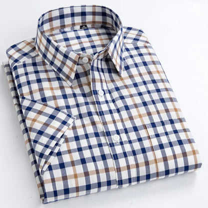 Plus Size Breathable Short Sleeve Shirt for Men