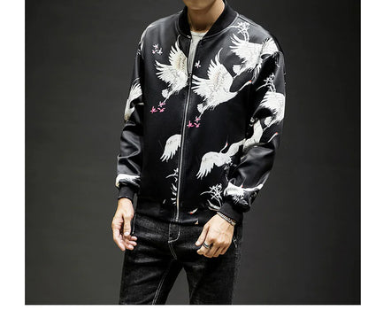 Embroidered Baseball Jacket and Casual Jacket