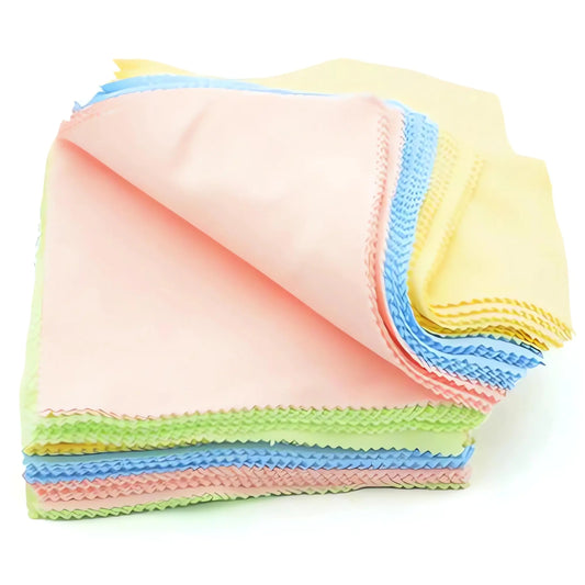 BREVELTION 100pcs Microfiber Cleaning Cloth for Glasses Camera Lenses Computer Screens Spectacles