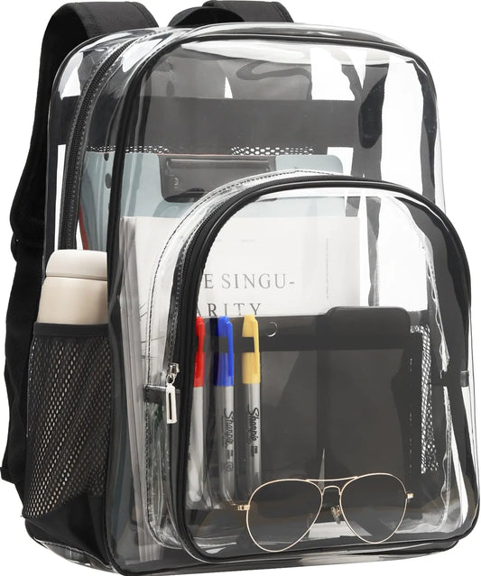 Axqcctoys TPU Clear Backpack Stadium Approved Large Clear Backpack Clear Backpack Heavy Duty for Stadium Work Travel