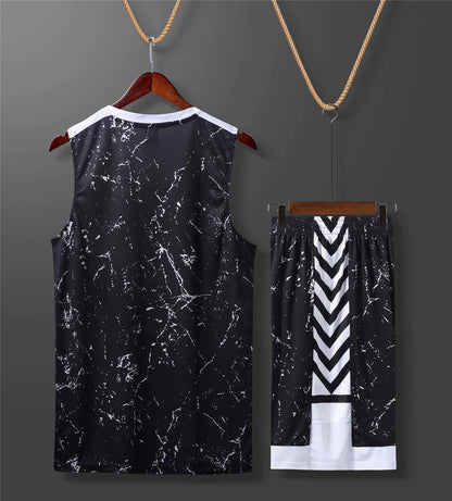 Men's Youth Basketball Uniforms and Tracksuit Set