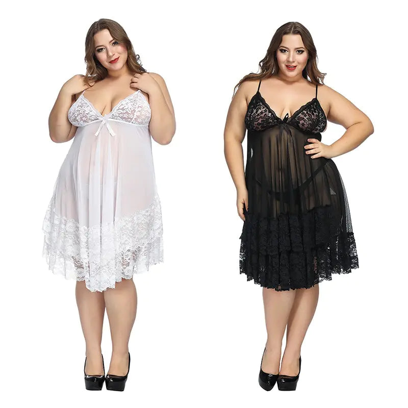 Plus Size Women's Sleep Dress and Lingerie Nightwear