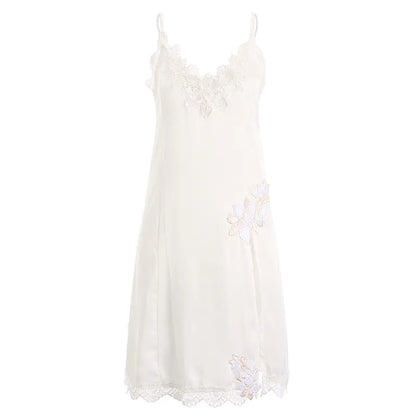 Lace Lingerie Nightwear Cami Dress with Side Split
