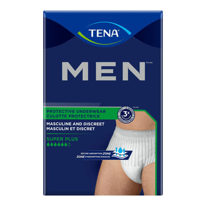 TENA Men Super Plus Protective Underwear Incontinence Disposable Heavy Absorbency Small/Medium 16 Count