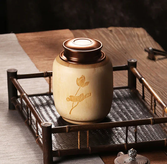 Bamboo Tea Canister and Tea Awakening Box