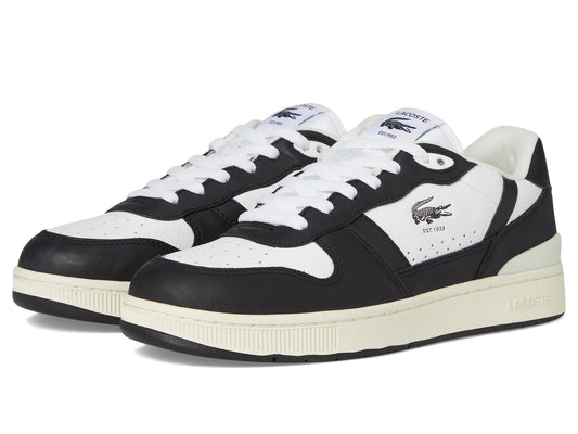 Lacoste Mens T-Clip Set Sneaker WHT/BLK 7.5
