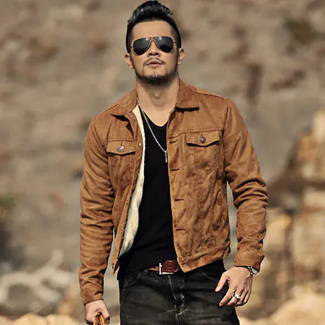 Suede Jacket, Outerwear, Short Jacket