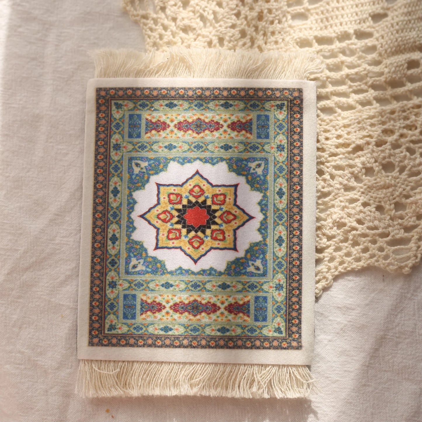 Persian Carpet Mouse Pad & Coasters: Vintage Elegance