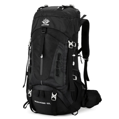 Esup 60L Hiking Backpack Men Camping Backpack with rain cover Lightweight Backpacking Backpack Travel Backpack (Black)