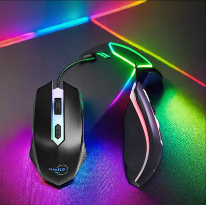 Popular Black and White Wired Gaming Mouse for Sublimation End Mill for Personal Heat Transfer OEM & ODM Supported