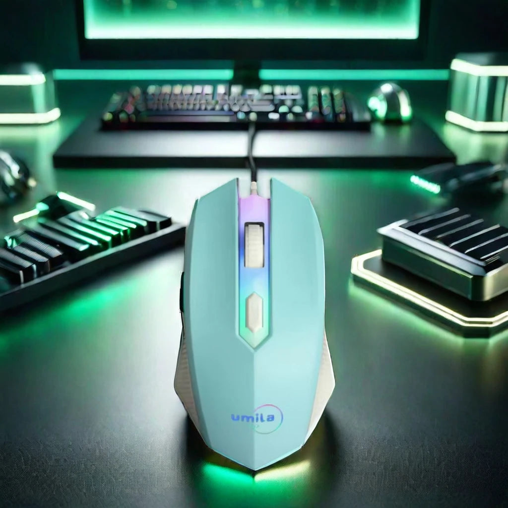 Popular Black and White Wired Gaming Mouse for Sublimation End Mill for Personal Heat Transfer OEM & ODM Supported