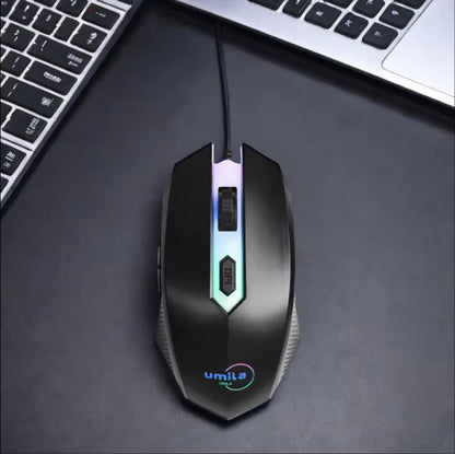 Popular Black and White Wired Gaming Mouse for Sublimation End Mill for Personal Heat Transfer OEM & ODM Supported
