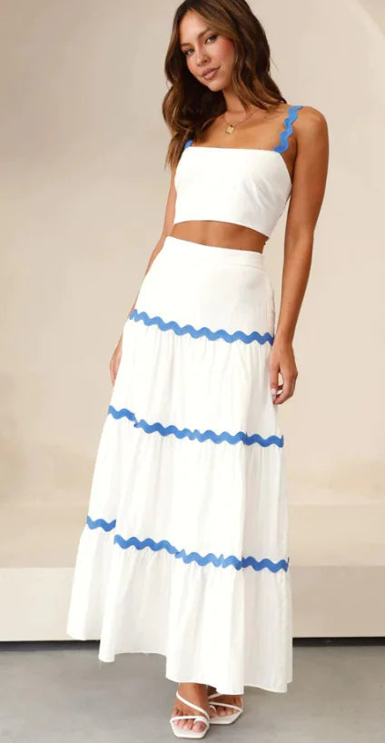 Women's Dual-Color Patchwork Suit