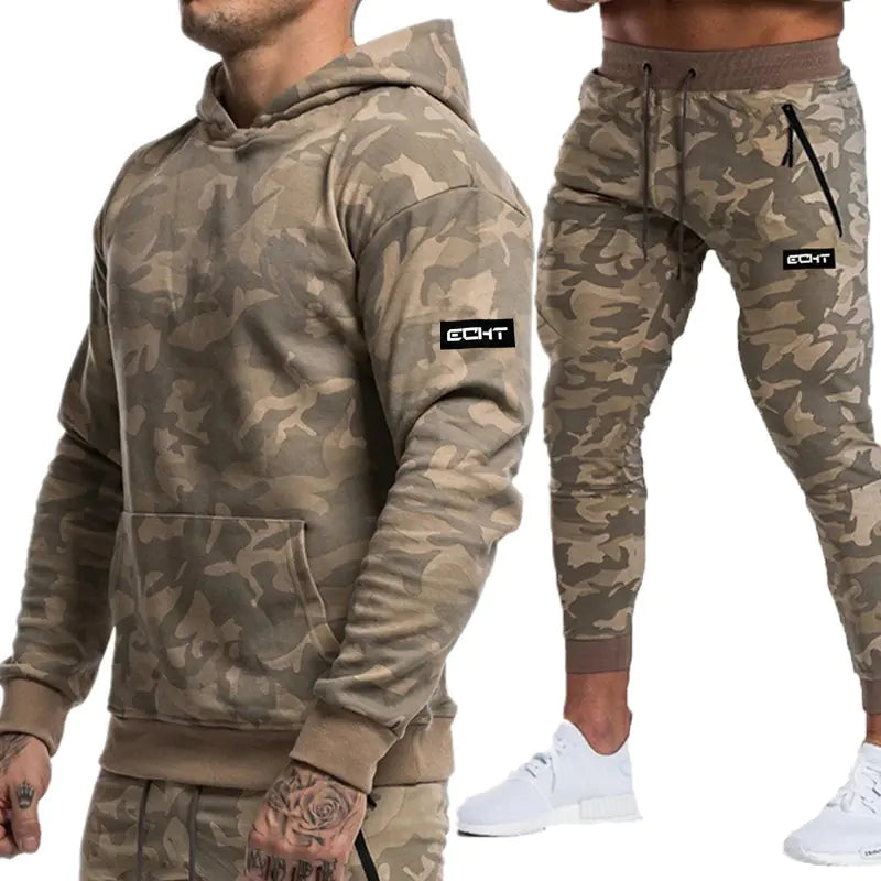 Men's Camouflage Sports Tracksuit for Fall & Winter