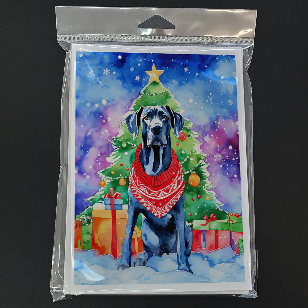 Great Dane Christmas Greeting Cards Pack of 8