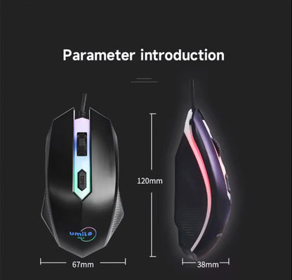 Popular Black and White Wired Gaming Mouse for Sublimation End Mill for Personal Heat Transfer OEM & ODM Supported