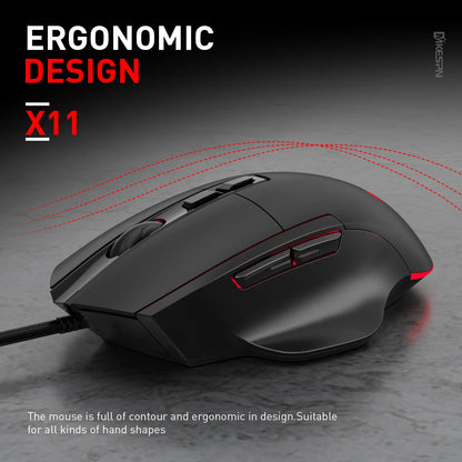 X11 7200DPI   Macro Defines Gaming Mouse 7 Buttons RGB Wired MouseComputer Accessories