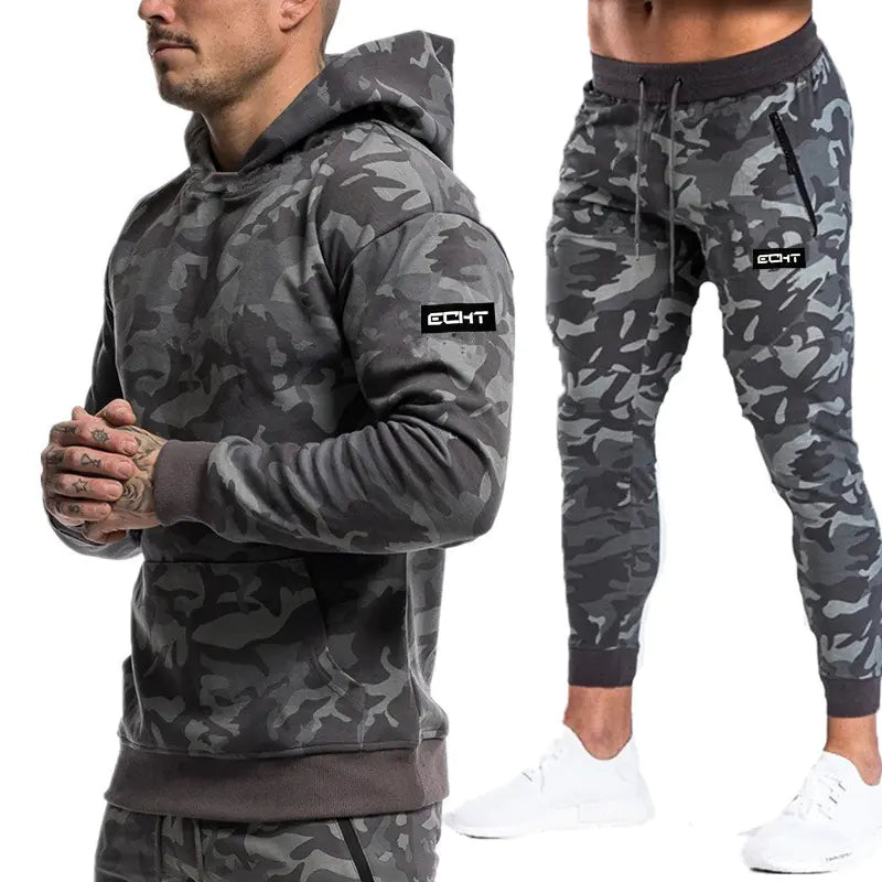 Men's Camouflage Sports Tracksuit for Fall & Winter