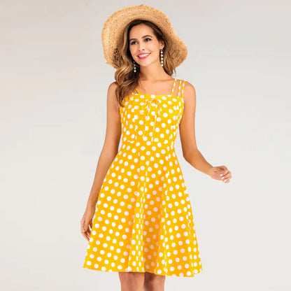 2020 Spring Dress - Slim Fit Polka Dot Cami Dress
