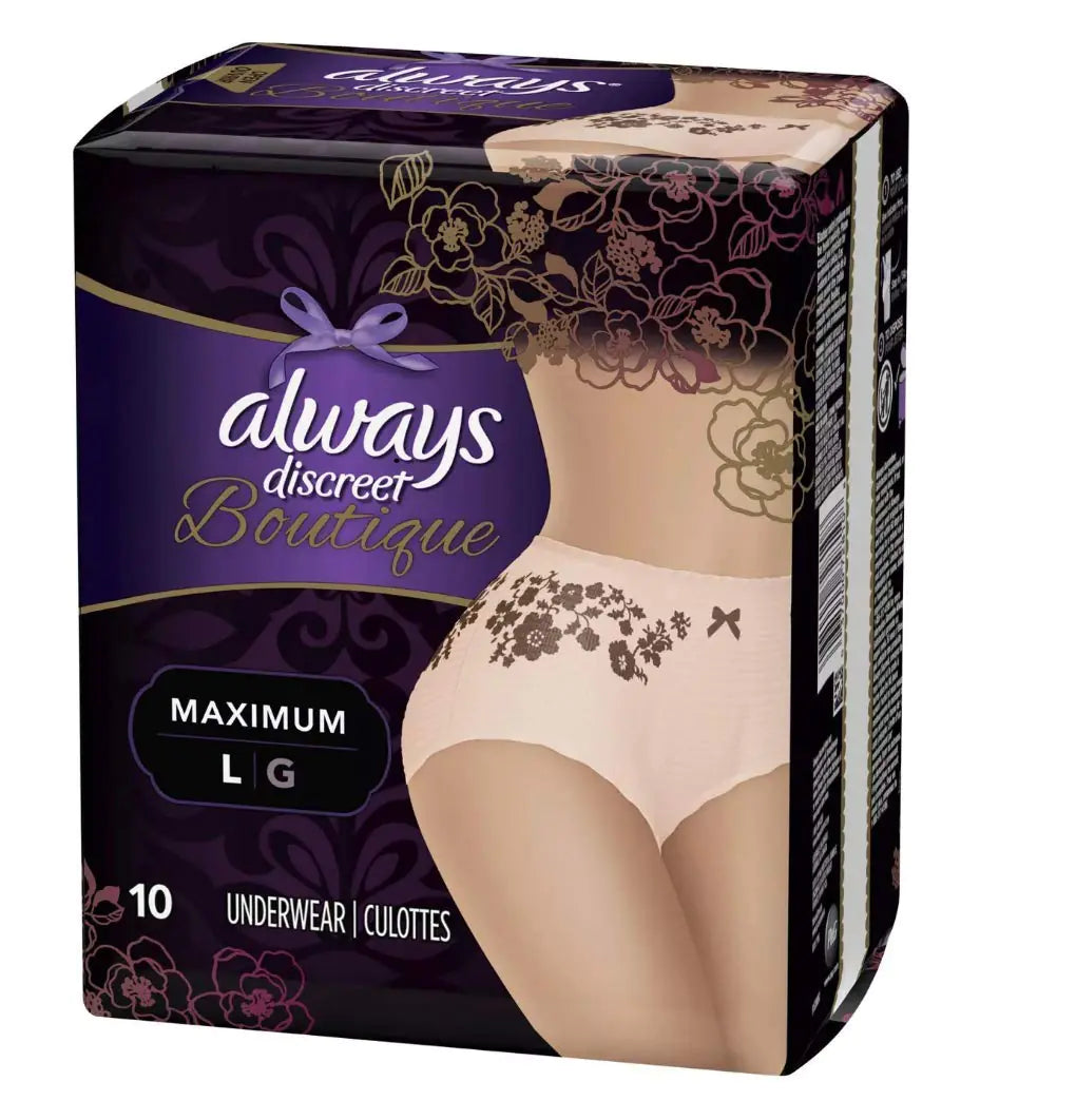 AlwaysDiscreet Womens Disposable Underwear Large