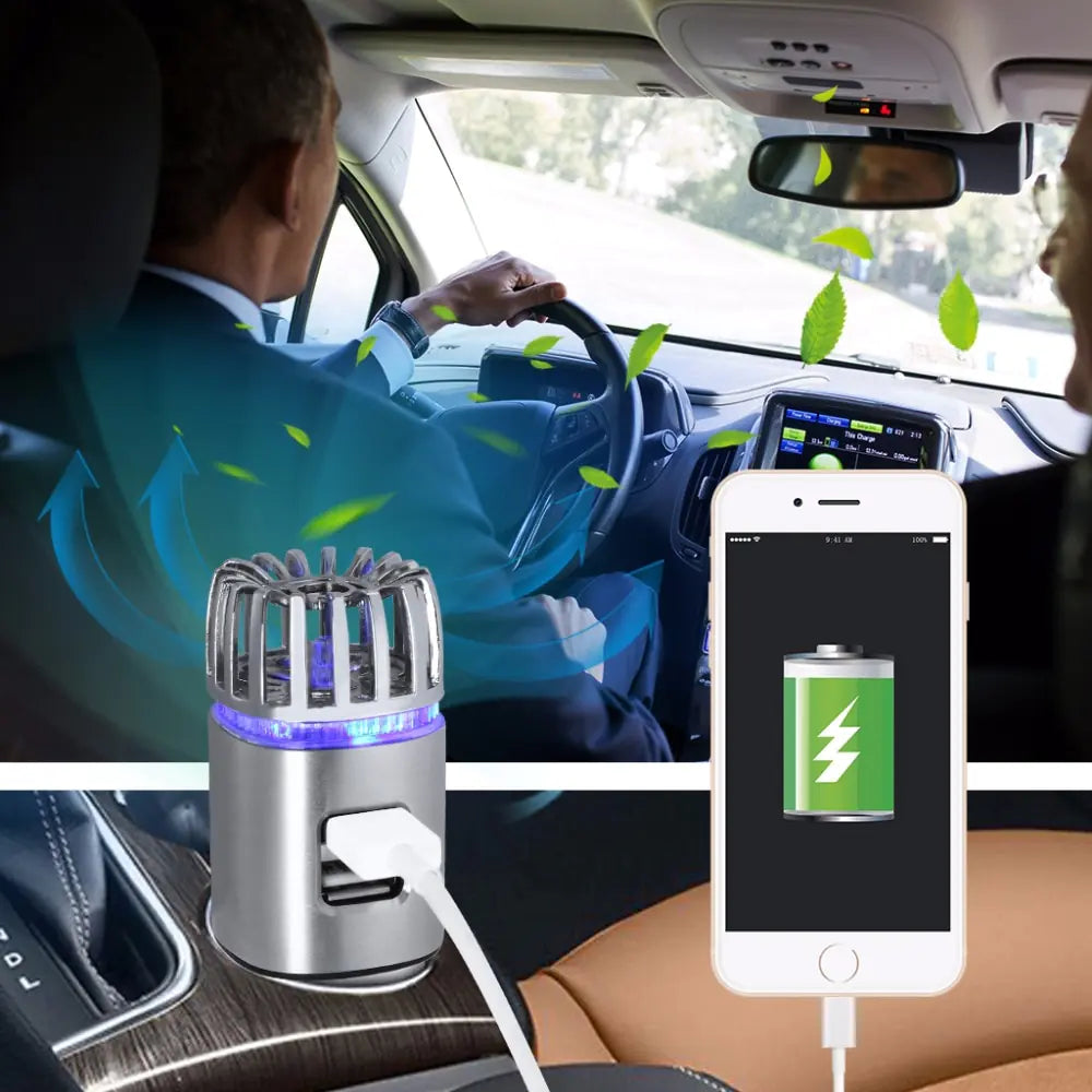 Car Ionizer Air Purifier with Charger