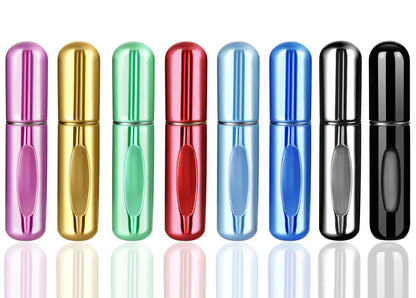 Portable Perfume Travel Refillable Bottle Travel Size Cologne Atomizer Dispenser Pocket Purse Perfume On The Go ContainerTravel Perfume Scent Pump Case Spray Bottles For Traveling 5ml (8 Pack)