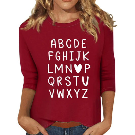 Graphic Womens Tees Top for Women Dressy Casual Crewneck Love Workout Camisa De Corazones para Mujer Valentines Clothing Trendy Red Sexy Heart Tops for Women 2025 Casual Graphic M