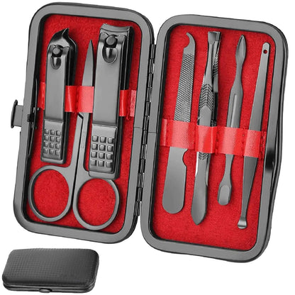 Hzyxgs Manicure Set Nail Clippers Pedicure Kit 7 Pieces Stainless Steel Manicure Kit Professional Pedicure Set Mens Accessories Personal Care Set Grooming Kit Fathers Gift for Men Husband（1PCS）