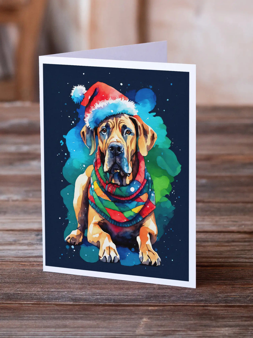 Great Dane Christmas Greeting Cards Pack of 8