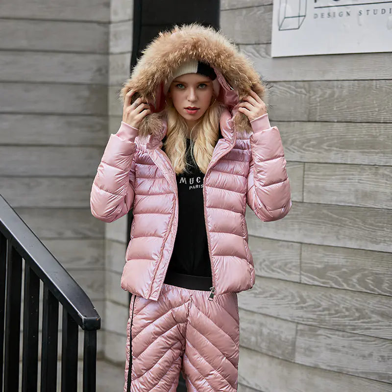 2019 New Women's Winter Padded Tracksuit Set