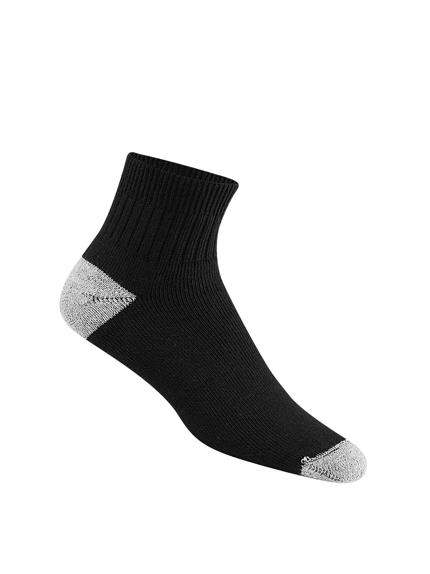 Wigwam Unisex Diabetic Sport Quarter Black Socks LG (Mens Shoe 9-12 Womens Shoe 10-13)