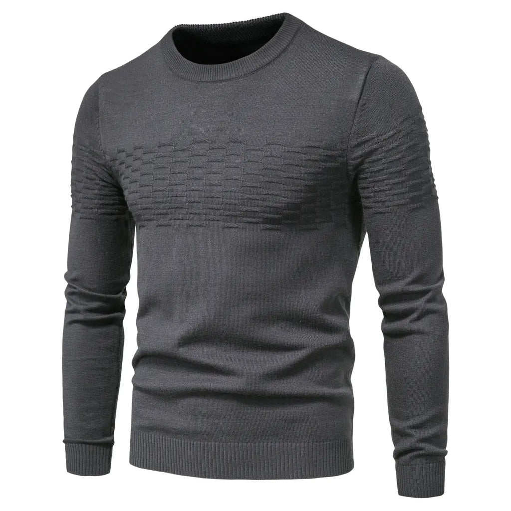 Casual Slim Fit Round Neck Pullover Shirt for Men