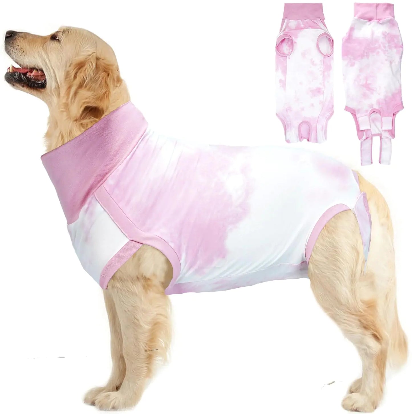 Lianzimau Dog Recovery SuitSpay Suit for Female DogE-Collar Cone Alternative After Surgery Anti-LickingNeuter Suit for Male DogsDog Surgical Suit for Abdominal Wounds Dog Onesie Body Suits