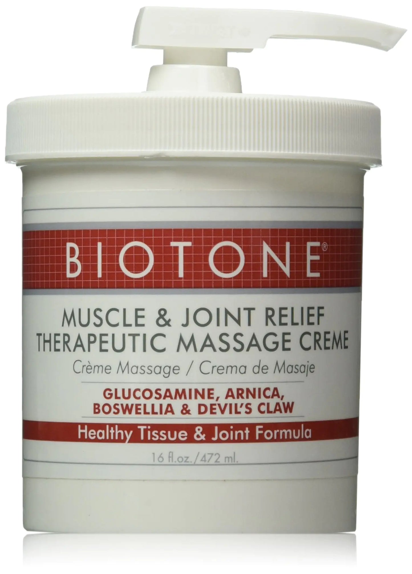 Biotone Biotone Muscle and Joint Relief Therapeutic Products Massage Creme 16 Ounce